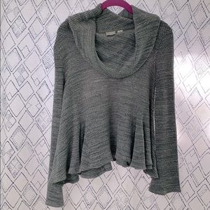Grey Knit Cowl Neck Sweater from Anthro
